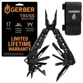 Gerber Multifunktionswerkzeug mit Nylon-Scheide und 17 Funktionen, Truss Multi-tool, Schwarz, 30-001780