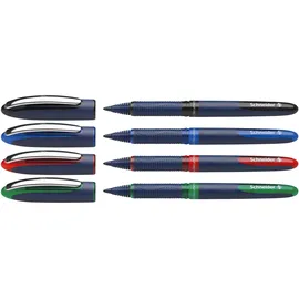 Schneider One Business Tintenroller 0,6 mm, Schreibfarbe: farbsortiert, 4 St.