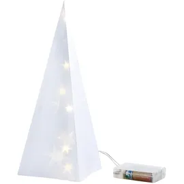 Lunartec Weihnachtsdeko "Pyramide" mit Hologramm-Effekt und 10 LEDs