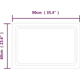 vidaXL LED-Badspiegel 60x90 cm