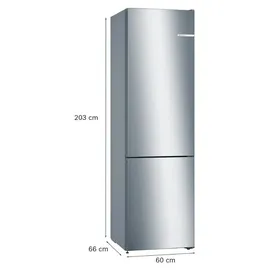 Bosch Serie 4 KGN39VIEB Kühl-Gefrierkombination (368 l, 2030 mm hoch, Edelstahl)