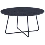 Home Deluxe Couchtisch Rund Novara Schwarz Eiche 88 x 47 cm