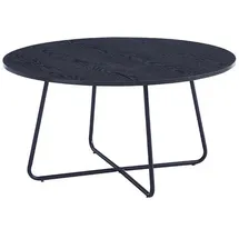 Home Deluxe Couchtisch Rund Novara Schwarz Eiche 88 x 47 cm