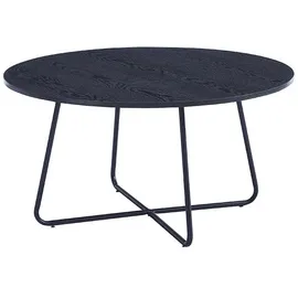 Home Deluxe Couchtisch Rund Novara Schwarz Eiche 88 x 47 cm