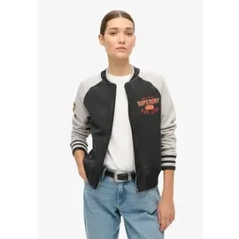 Superdry Damen. College Bomberjacke aus Jersey mit Schriftzug-Grafik schwarz 42 - 42