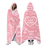 MKUOOY Geschenk Freundin Weihnachten, Umarmung Decke mit Ärmeln Geschenke für Frauen Beste Freundin Schwestern Frau Kollegen zum Geburtstag Weihnachten, Geburtstagsgeschenke für Beste Freundin