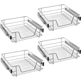 UISEBRT 4X Küchenschublade Teleskopschublade 50cm - Küchenschrank Schrankauszug Schlafzimmerschränke Korbauszug vollauszug (50cm)