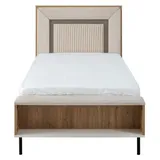 aea Kindermöbel Garnitur Kinderzimmer Bett Kinderbett Braun Holz Set 4tlg - Braun