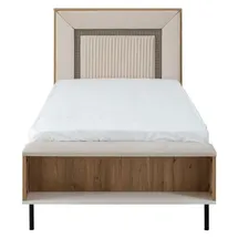 aea Kindermöbel Garnitur Kinderzimmer Bett Kinderbett Braun Holz Set 4tlg - Braun