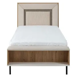 aea Kindermöbel Garnitur Kinderzimmer Bett Kinderbett Braun Holz Set 4tlg - Braun