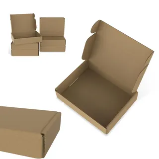 YRHome 20 Stück Verpackungskartons Faltschachteln Warensendung Kartons Aus Wellpappe,Einfache Faltbarkeit Stabile Struktur,Für Versand Umzug Aufbewahrung Geschenkverpackung-Braun-20 x 15 x 5 cm