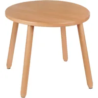 Jimmylee Kindertisch Jecky, Natur, Holz, Buche, vollmassiv, Uni, rund, rund, 48 cm, einfacher Aufbau, Babymöbel, Kindersitzgruppen