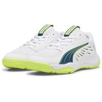 Puma Unisex Youth Accelerate Jr Handball Shoes, Puma White-Ocean Tropic-Lime Squeeze, 35 EU