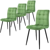 ML-Design 4er Set Stühle Esszimmerstühle Küchenstuhl Wohnzimmerstühle Polsterstuhl Samt