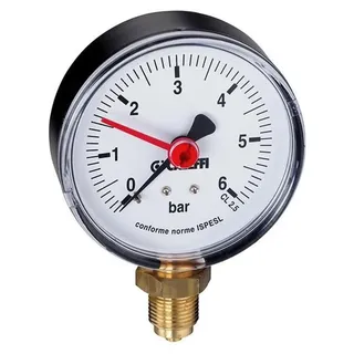 CALEFFI Manometer 557 0-10 bar, 1/4Zoll, unten
