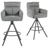 dubi möbel Barhocker Lio 54 x 103 x 57 cm Grau/Schwarz