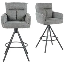 dubi möbel Barhocker Lio 54 x 103 x 57 cm Grau/Schwarz