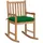 vidaXL Schaukelstuhl mit Kissen Polyester 66 x 106 x 0 cm Braun/Grün