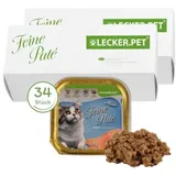 Lecker.Pet Mia's Feine Paté Reich an Lachs 34 x 100 g