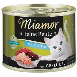 MIAMOR Feine Beute Kitten Poultry mit Geflügel für Kätzchen 12x185g