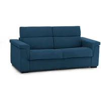 2-sitzer Schlafsofa Tenna, Schlafsofa Fürs Wohnzimmer, Gepolstert, Abnehmbar, 100 % Made In Italy-qualität, 185x95 H100 Cm, Blau - Dmora