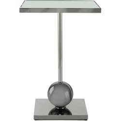Kayoom Beistelltisch »Leva 125, Ablagefläche für Deko, Edelstahlgestell, Spiegelglasplatte«, (1 St.), modern, stabil, edel, modern, Edelstahlgestell Kayoom Graphit + Silber + Silber