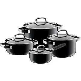 WMF Fusiontec Mineral Black Topf-Set 4-tlg. 2 x Fleischtopf + Bratentopf + Stielkasserolle