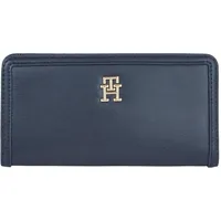 Tommy Hilfiger Monotype Large Slim Geldbörse Damen blau
