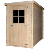 Timbela Holz-Gartenhaus, Beige, Holz, 144x198x239 cm, Aufbewahrung & Schutzhüllen, Geräteschuppen