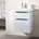 48 5x59x38cm Griff chrom glossy white