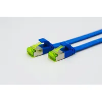 Helos ultra flaches Patchkabel, U/FTP, RJ-45/RJ-45, 3m, blau (205240)