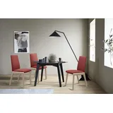 Polsterstuhl STRESSLESS "Laurel", rot (rot dinamica, schwarz), B:57cm H:92cm T:59cm, Microfaser DINAMICA (88% Polyester, 12% Polyurethan), Stühle, Polsterstuhl, Low Back, Größe L, mit abgerundeten Beinen in Schwarz