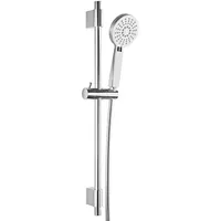 BadeStern Brausestangen-Set mit Handbrause & Edelstahl-Schlauch, 3 Strahlarten