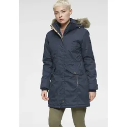 Funktionsparka POLARINO, Damen, Gr. 34, blau (marine), Obermaterial: 100% Polyester. Futter: 100% Polyester. Wattierung: 100% Polyester, meliert, sportlich, mit Riegel Windstopperbündchen, Jacken, Atmungsaktiv, winddicht und wasserdicht. Warm wattiert.
