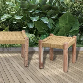 Marrakesch Orient & Mediterran Interior Hocker Josue 36 x 36 x 36 cm Beige