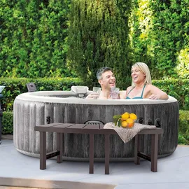 Intex PureSpa Beistelltisch braun 124 x 48 x 42 cm