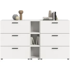 xonox.home Xonox Wohnwand, Weiß, Holzwerkstoff, 176x99x34 cm Wohnzimmer, Wohnwände, Anbauwände