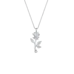 Elli Box Chain Rosen-Anhänger Vintage Look 925 Silber Damen 