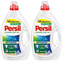 Persil Universal Kraft-Gel Flüssigwaschmittel für weiße & helle Wäsche, 2x 50 WL