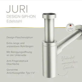 Lenz Flaschensiphon 'Juri' edelstahlfarben, 1 1/4" x Ø 32 mm