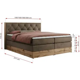 MKS Meble Veneto King 200 x 200 cm H3 Braun