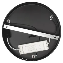 Novel Ontario 3-flg. 23 cm rund schwarz Metall