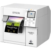 Epson ColorWorks C4000, Glänzende Schwarztinte, Cutter, ZPLII, USB, Ethernet, C3...