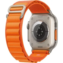 Apple Watch Ultra GPS+Cellular 49 mm Titaniumgehäuse, Alpine Loop orange L