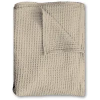 sleezzze Baumwoll Waffelpiqué Kuscheldecke 150 x 200 cm Beige