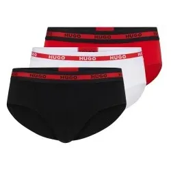 HUGO für Herren. 50492378 3er-Pack Drillings-Slips rot, weiß, marineblau (XXL), Heimtextilien, Baumwolle