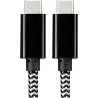 Renkforce USB 2.0 USB-C® Stecker, USB-C® Stecker 3.00 m Schwarz/Weiß RF-4598412