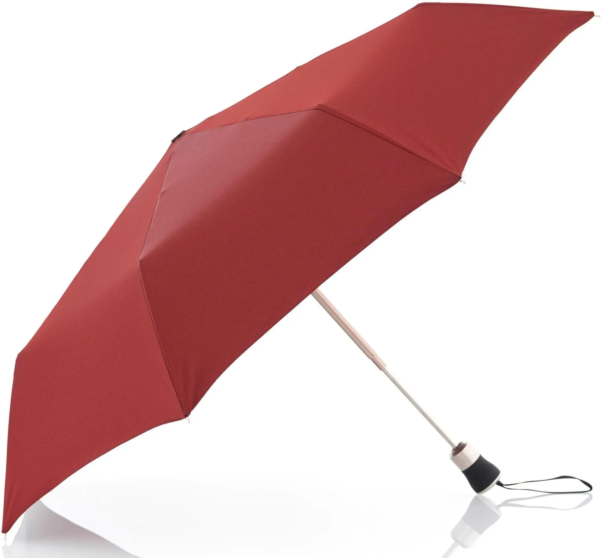 Taschenregenschirm DOPPLER MANUFAKTUR "Oxford Uni, rot" rot Regenschirme Taschenschirme handgemachter Manufaktur-Taschenschirm