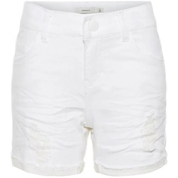 Name It Jeansshorts Name It Mädchen kurze Stretch-Jeans mit Rippdetails weiß 98