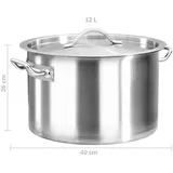 vidaXL Suppentopf 32 L 40×26 cm Edelstahl